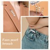 ALXBSONE 6Pcs Simulation Pearl Safety pins, Women's Woven Shawl Clip,