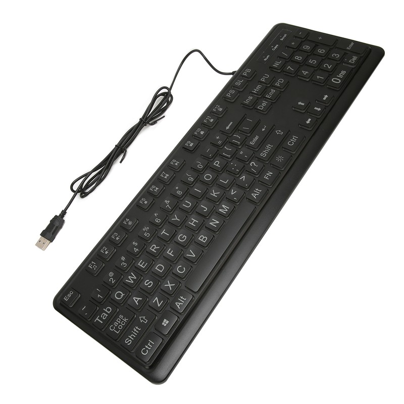 Large Print Keyboard Large Bold Letters 104 Keys Standard Full