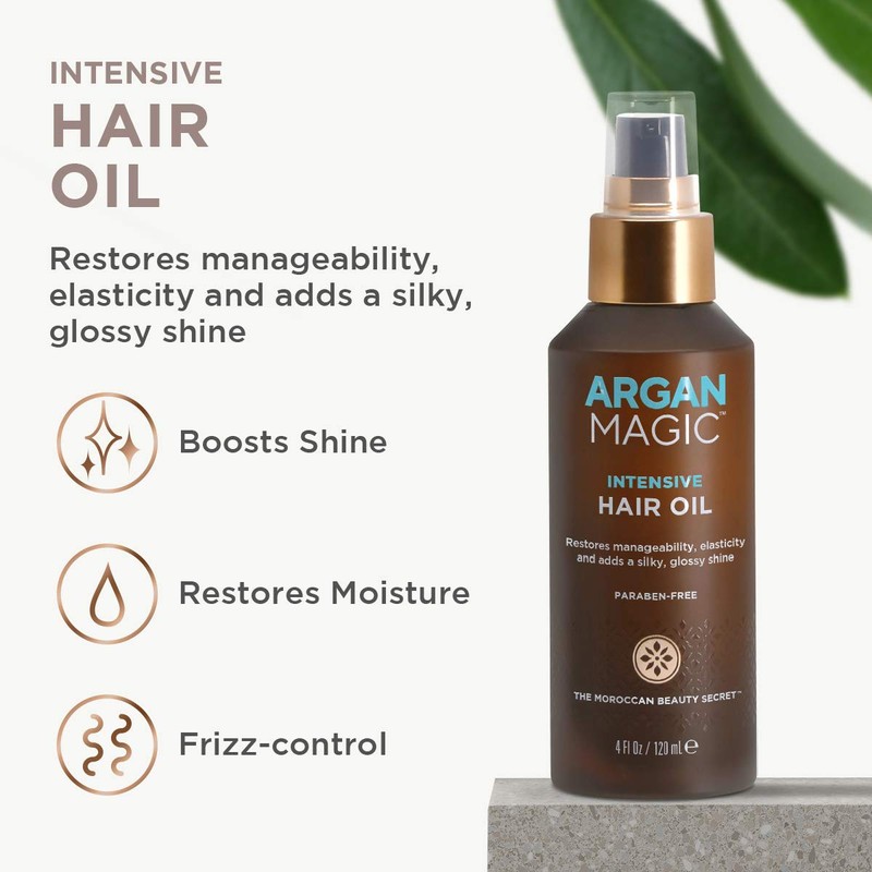 Argan Magic Intensive Hair Oil, the Moroccan Secret, 3.75 Oz