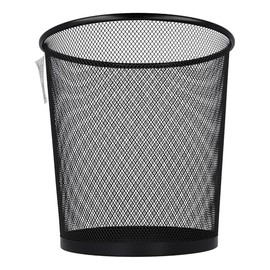Westcott Waste Paper Bin Mesh Black | Waste Bin Made of Wire Mesh with 12.3 Litre Capacity | Waste Bin for Office, Home Office or Household | E-744608 00