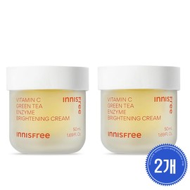 Innisfree Vita C Green Tea Enzyme Blemish Toning Cream (2 pieces) / Capsule Moisturizing Cream 50mL / 이니스프리 비타씨 그린티 엔자임 잡티토닝크림 2개  캡슐 수분크림50mL