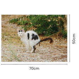 Joke Puzzle Gift Kitten / Cat - 1000 Pieces Puzzle with Fake Cardboard Motif as a Funny Gift Idea Joke Item or Joke Gift