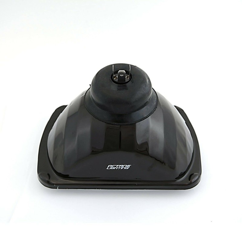 Octane Lighting 7X6 Crystal Clear Glass Lens Metal Headlight H4