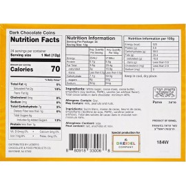 Hannukah Chocolate Gelt Chanukah Gelt Dark Chocolate Coins Hanukkah Party Bulk Candy Coin 48 ct