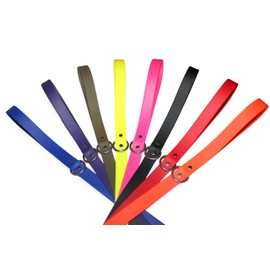 Odyssey Leash Co. BioThane Dog Leash 6ft, 1in Wide, Waterproof, 1,000lb Strength, Stainless Steel Hardware, Hand Assembled in The US (8 Colors) (Neon Yellow)