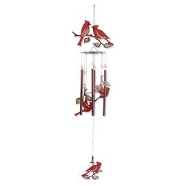 Sunset Vista Designs Garden Essentials Birds of a Feather Cardinals Wind Chime, 36-Inch Long