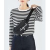 agnes b XAH03-04 Unisex Waist Pouch, Black