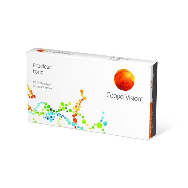 Proclear toric 1 month toric, clear, 6, BC 8.4 millimeters,