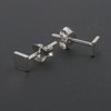 Touch Jewellery 925 Sterling Silver Small Square Stud Earrings