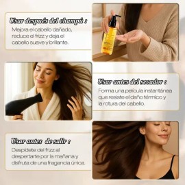 Ayvanna Rver Aceite capilar para mejorar las puntas secas y abiertas, reparación capilar 115ml aceite de cabello Aroma de flor de gardenia brillo...  
