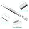 FOMIYES 2Pcs Stamp Tweezers Flat Paddle End Style Stamp Tongs