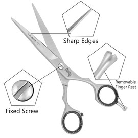 Professional Hairdressing Barber Hair Cutting scissors Super Sharp Blades Salon Shears for Hairdressers, Salon, Barbers Men, Women, Student, Beginner, Children and Adults