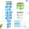 Capiz Shell Wind Chime for Outside 28” Sea Glass Wind