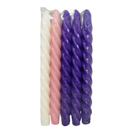 Velas En Espiral Adviento 5 Pzs De 20 cm.