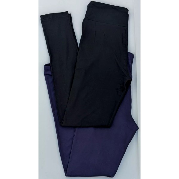LuLaRoe 2pk Bundle Tween LuLaRoe Solid Leggings 1x Black +