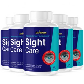 Pelican Vitamins Sight Care- Eye Support- 5 Bottles- 300 Capsules