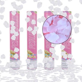 XiXiRan Confetti Cannon White x 4 Pieces, Wedding Confetti Bomb, Confetti Popper Wedding, Party Popper Birthday, Confetti Gun Set, Confetti Cannons, Birthday Confetti Cannon