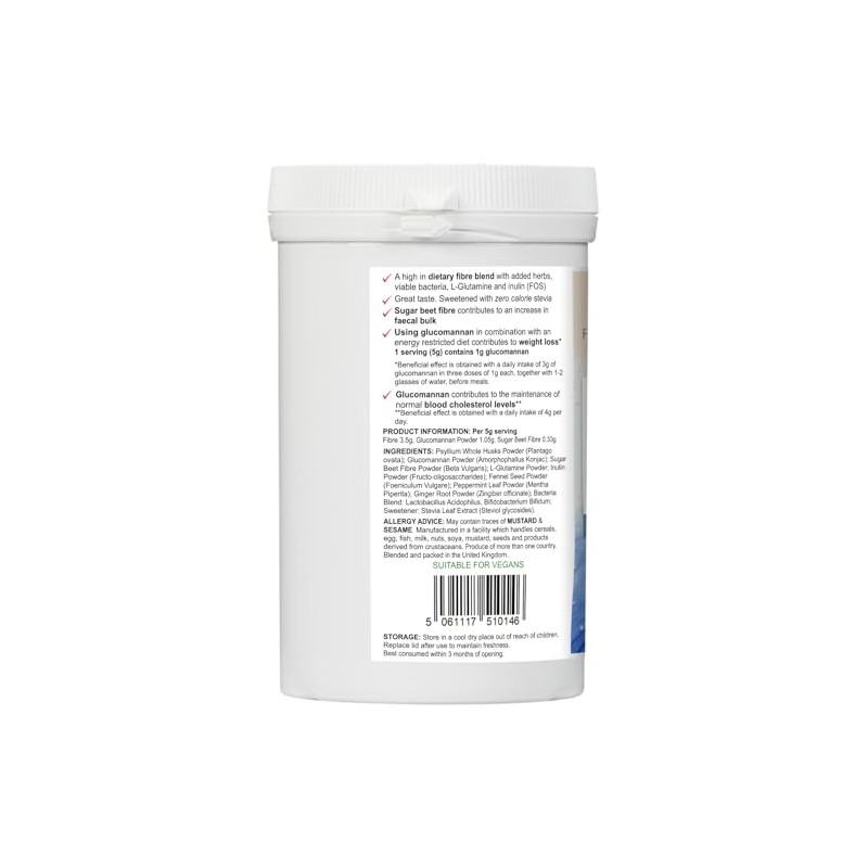 Fibre Pro Power Drink Complex, Powder, 180g, Psyllium Husk, Glucomannan,