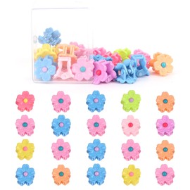 20Pcs Mini Flower Hair Clip Small Claw Clips Tiny Claw Clip for Hair Mini Clip Jaw Colorful Clips for Girls Women Toddler Kids