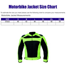 G4 VISION Motorcycle Jacket Riding Air Motorbike Jacket Biker Mesh CE Armored Breathable (X-Large, Fluorescent Green)