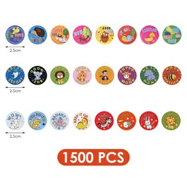 3 Rolls Cartoon Animal Stickers, Funny Stickers, Reward Stickers For Children, Round Stickers, Decorative Stickers, Packaging Sealing Stickers