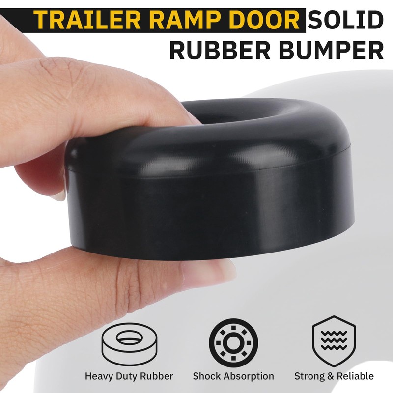 Trailer Ramp Door Rubber Bumpers - 2.5" Round Rubber Bump