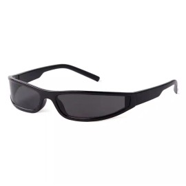 1QualitySpectacles Fashion Black Sport Sunglasses Women Men Y2K Rectangle Narrow Shade Eyewear