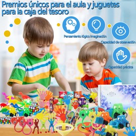 300 Piezas de Recuerdos de Fiesta para Niños,Bolsas de Regalo de huevos de Pascua,Juguetes para Piñata,Premios para Fiestas Infantiles,Bolos Fiesta Infantil,Caja del Tesoro,Relleno de Bolsas de Regalo