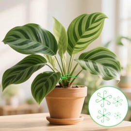 Kerros 8 Pack Plant Support Rings, Green Plastic Plant Cages for Potted Flowers, Tomato, Vine, Peppers - Reusable Garden Stake Holder for Indoor Outdoor Plants