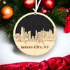 Jersey City Ornament Wooden Souvenir Christmas Tree Decoration with Jersey