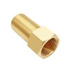 BesNPT 5 Pack 1/2" Male To 1/2" Female Brass Pipe