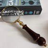 Elegant Regency Style Wooden Handle Magnifying Glass for Reading, Handheld