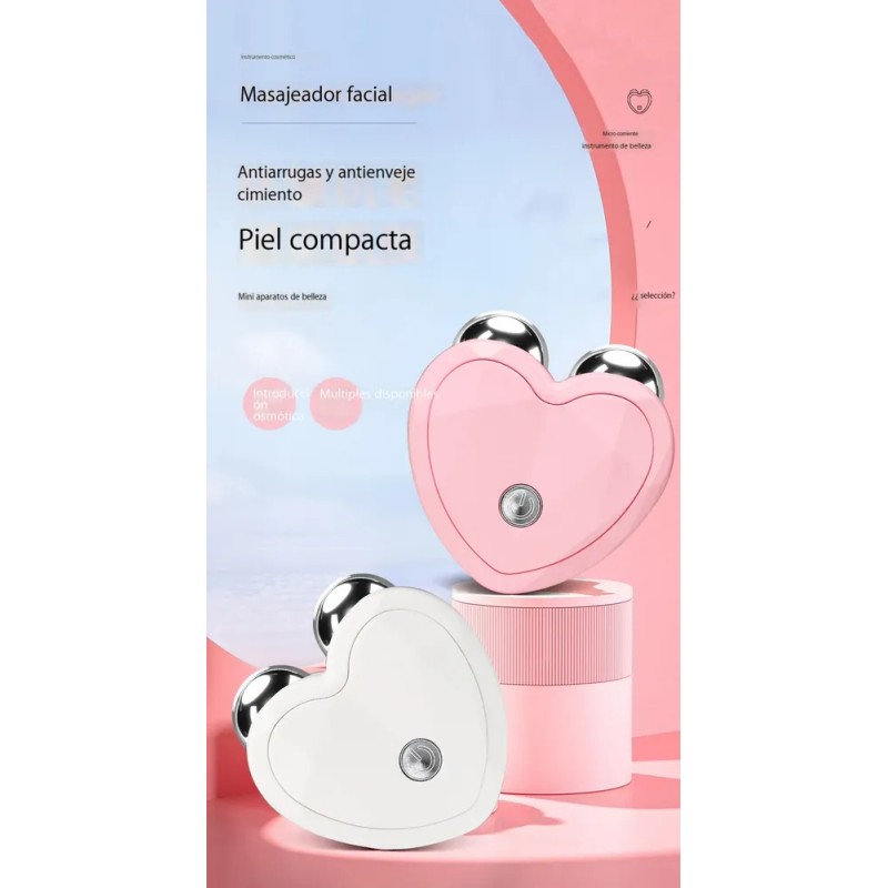Microcorriente Lifting Antiarrugas Y Adelgazamiento Y Gel Rosa