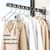 2 Pack Stainless Steel Clothes Hanger Drying Racks, Wall Mount