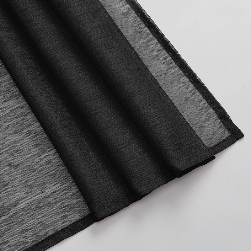 DONREN Luxury Soft Sheer Curtains Scarf for Windows - Semi