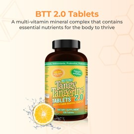 Youngevity Beyond Tangy Tangerine 2.0 Multi-Vitamin & Mineral Complex - Made with Natural & Whole Foods | 160,000 ORAC | 120 Tablets - 2-Pack