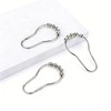 Shower Curtain Hooks Rings, Rustproof Stainless Steel Double Sliding Shower