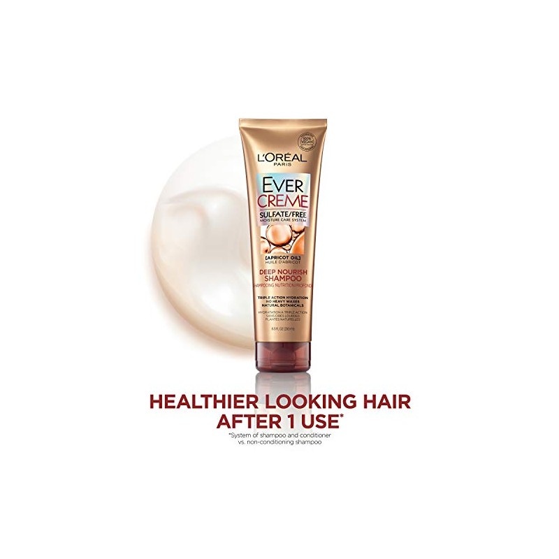 LOreal Paris Hair Care Evercreme Sulfate Free Deep Nourish Shampoo,