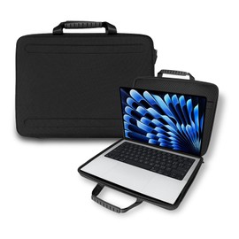 Tiswell 13inch Hard Case for MacBook Air 13inch M3 2024 Laptop Case Hard Shell Protective, 13.6inch Apple Computer Shockproof Case, 13" Notebook Carring Sleeve Bag with Handle,Black