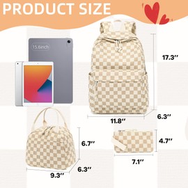 CAMTOP School Backpacks for Teen Girls Lightweight Elementary Middle Backpack Bookbags Set Medium(17 Inch)