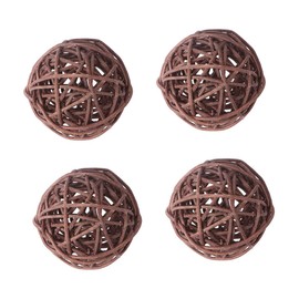 VICASKY 15pcs Brown Wicker Rattan Balls DIY Hanging Vine Ball Decorations for Home Kindergarten Hotel Ornaments for Unique Decor