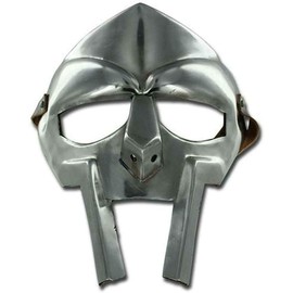 New Gladiator Face Mask Helm Hand Forged SCA LARP Helmet Roman Armor Mf Doom Silver, Silver, X-Large
