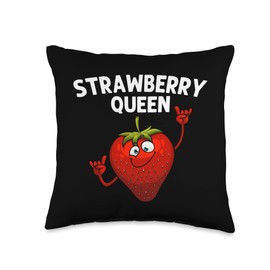 Strawberry Gifts Fruit Lover Accessories & Stuff Cool Women Mom Fruit Strawberries Berry Lover Throw Pillow, 16x16, Multicolor