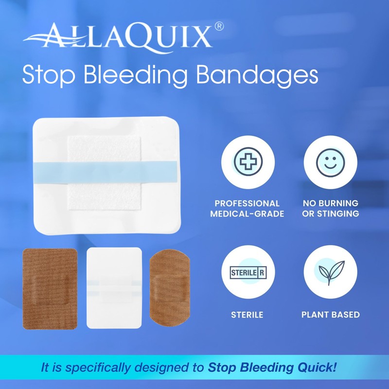 Stop Bleeding Fast – AllaQuix Lite Hemostatic Bandages 2" x