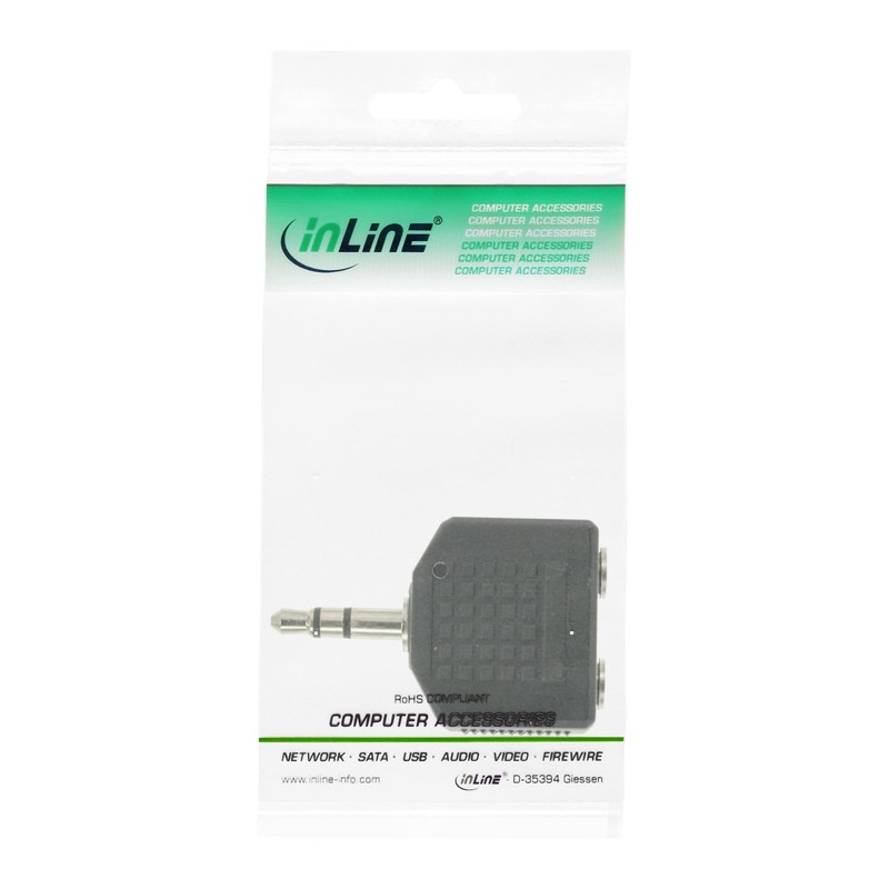 InLine® Audio adaptor, InLine®, 3.5mm M to 2x 3.5mm F,
