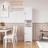 Viaozutis Tall Bathroom Cabinet, Storage Cabinet with 2 Doors &