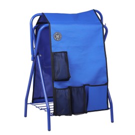 Harrison Howard Saddle Rack Saver with Storage Pockets Horse Tack Storage Accessory for Portable Saddle Rack Horse Stable Supplies Tack Organizer Champion Blue