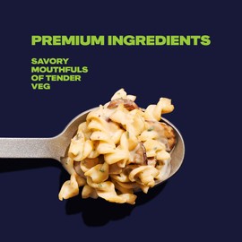 BIGHORN Mountain Food Vegetarian Creamy Mushroom Pasta - premium freeze dried meals for backpacking food - vegetarian backpacking meals - ideal camping meals just add water - great taste - 2 servings