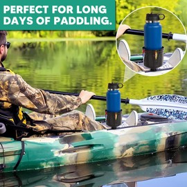 Multifunctional Kayak Cup Holder, 5in Phone Holder Fishing Tool and Lures Storage, Kayak Bottle Holder Drink Holder, Kayak Track Mount Install, Large Capacity
