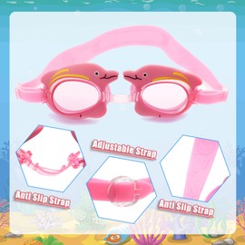 Soarea Kids Swim Goggles for Toddler Children Youth Anti Fog Swimming Goggles No Leaking Kids Goggles for Boys Girls Age 3-12 (Pink)